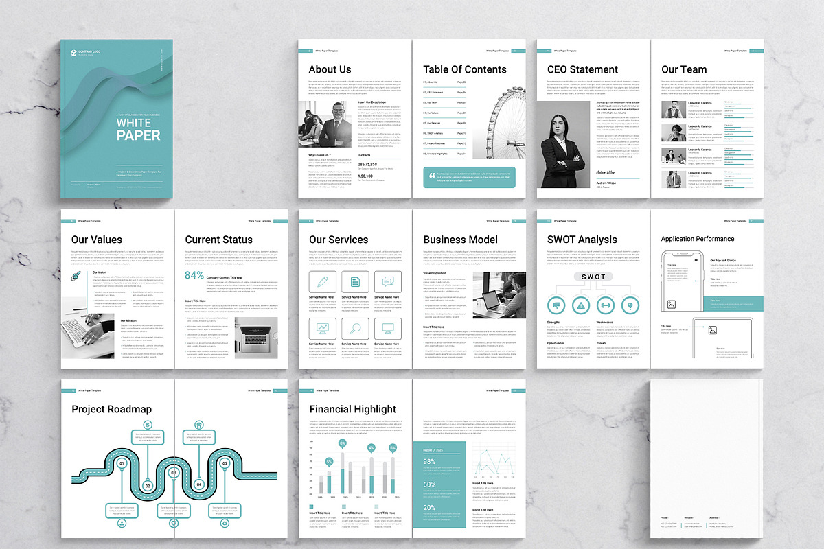 Business White Paper Template, a Brochure Template by DesignCrest (Photo 12 of 13)