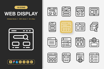 Web Display Icons