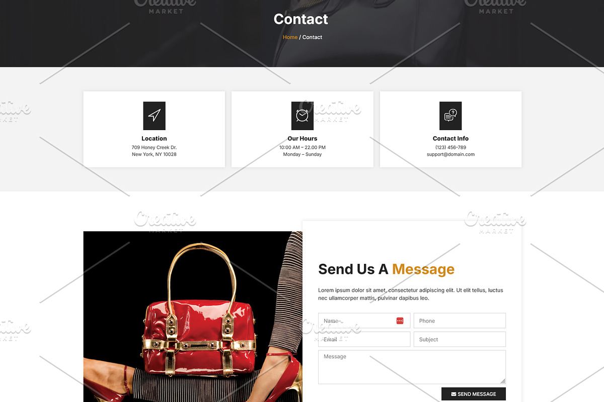 Luxury Hand Bags Selling Elementor, a WordPress Template by HasnainDEV (Photo 5 of 5)