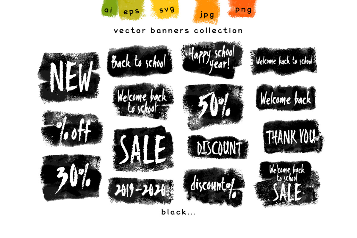 School SALE banners set, a Decorative Illustration by Mazheika Store (Photo 2 of 9)