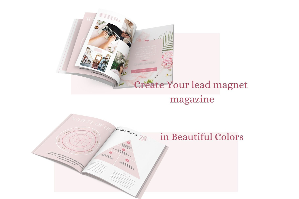 Blush Pink ebook template, workbook, a Books & Magazine Mockup by Millennials Marketing (Photo 8 of 9)