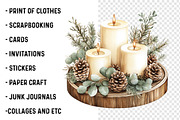 Watercolor Neutral Christmas Png, a Transportation Illustration by SinaCreation (Thumbnail 3 of 9)