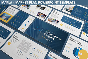 Mapla - Market Plan Powerpoint, a Presentation Template by SlideFactory