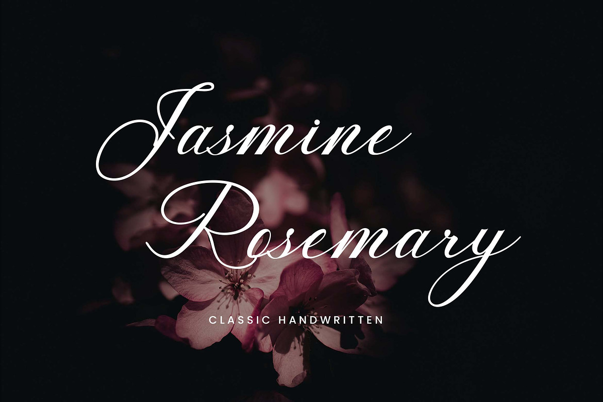 Jasmine Rosemary Handwritten Font, a Handwritten Font by UICreative (Photo 1 of 13)