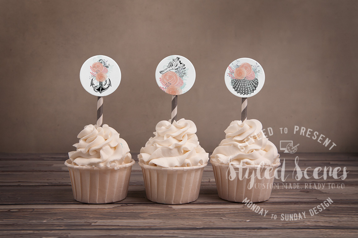 87 Cupcake Topper Mockups!, a Cups & Container Mockup by Snark Heart (Photo 4 of 6)