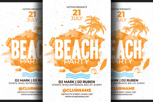 Summer Beach Party Flyer Template