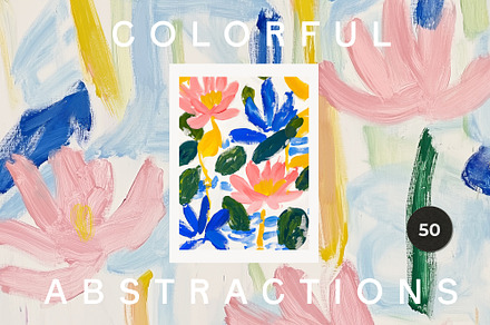 COLORFUL ABSTRACT Prints & Textures, a Background Graphic by Lana Elanor