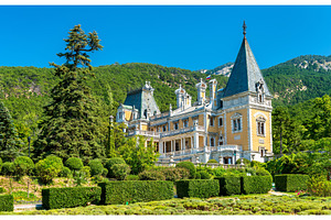 Massandra palace a major tourist stock photo containing crimea and palace, an Architecture Photo by Leonid Andronov