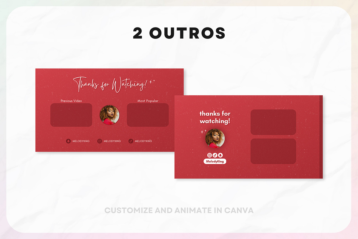 YouTube Branding Kit For Canva, a Social Media Template by OniriqveDesigns (Photo 5 of 10)