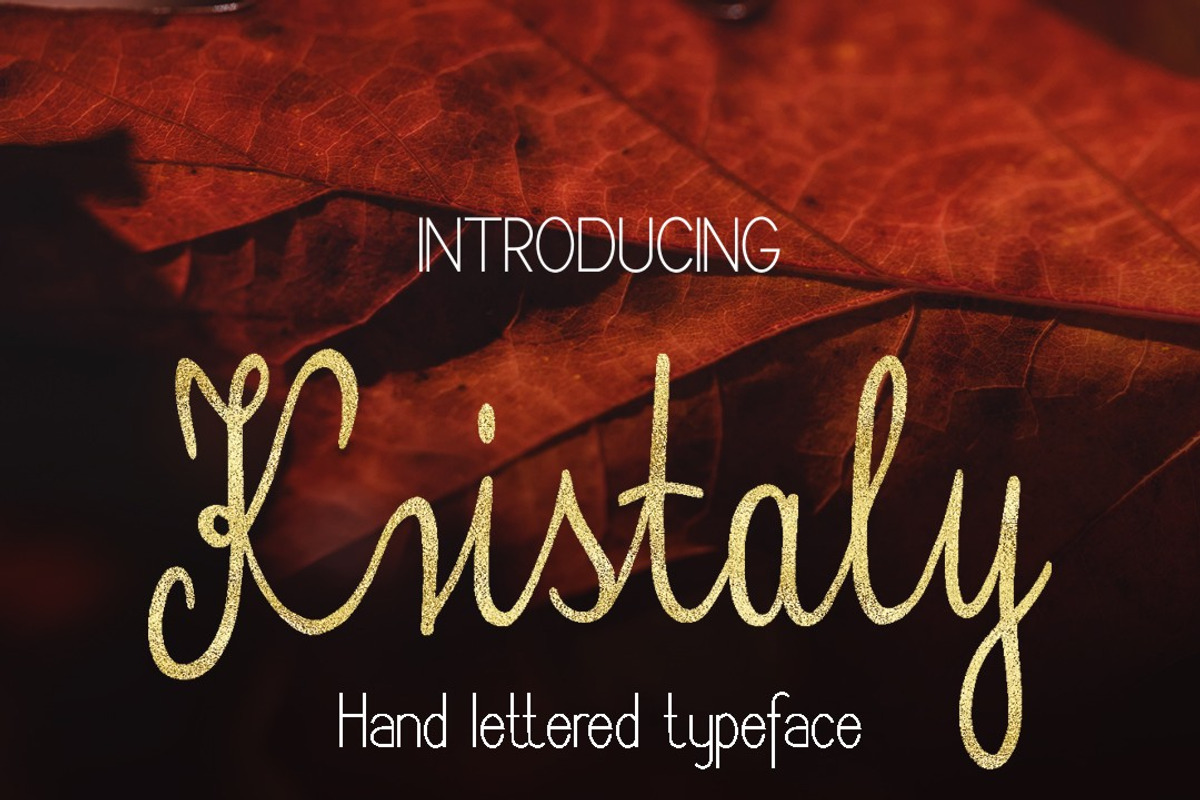 Kristaly handwritten Font preview 4