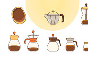 35 Vector Flat Coffee Tools Set, an Object Graphic by adenpinkstore (Thumbnail 10 of 17)