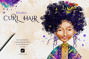 Curl Hair Procreate Brushes