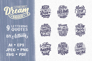 Dreams Lettering Quotes