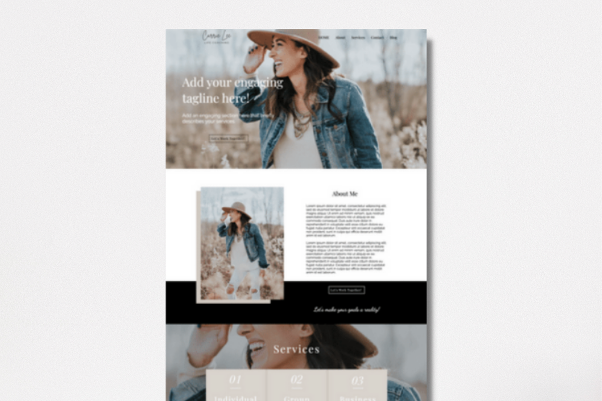 Wix Website Template, a Websites & App Template by Joanna Lane Designs (Photo 2 of 4)