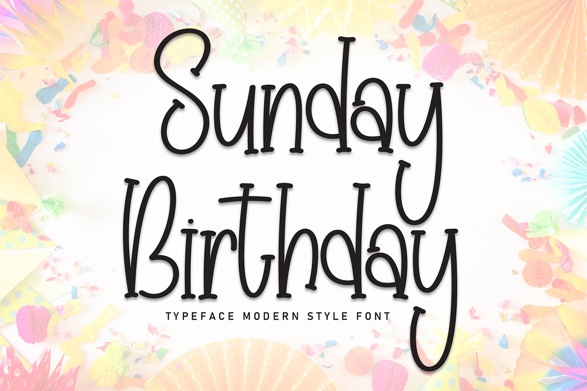 Sunday Birthday | Script Font, a Script Font by Scratchones (Photo 1 of 8)