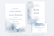 Watercolor Dusty Blue Wedding Suite, an Invitation Template by Kolorata Art (Thumbnail 2 of 5)