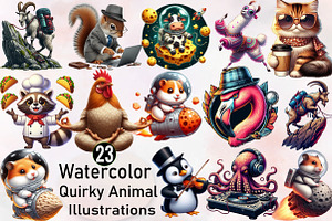 Kawaii Quirky Animal Sublimation Cli, an Illustration by SVGArt