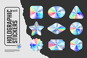 9 Vector Holographic Stickers, an Object Graphic by MaximGertsen (Thumbnail 1 of 6)