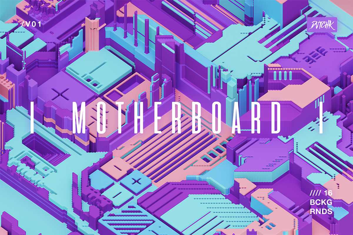 Motherboard | 3D Circuit Backgrounds, a Background Graphic by dvtchk (Photo 2 of 12)