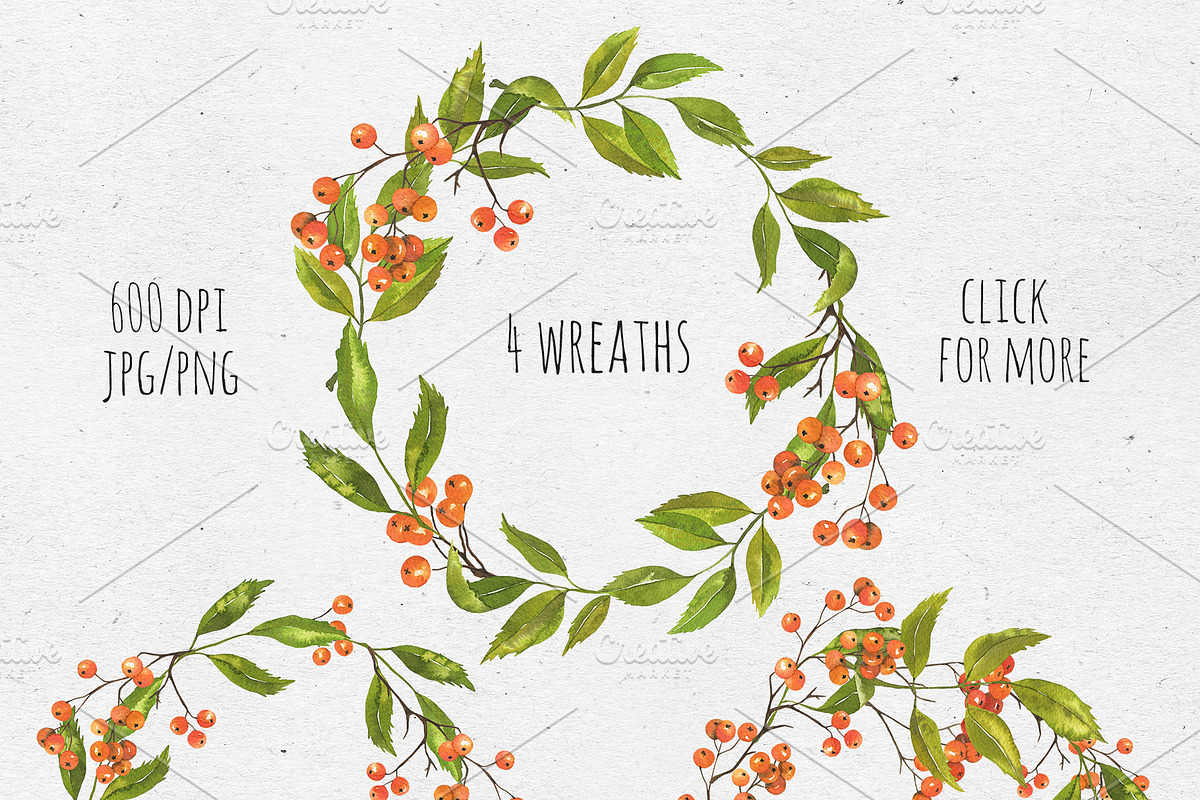 Rowan. Watercolor collection, a Decorative Illustration by Maria's little shop (Photo 3 of 8)