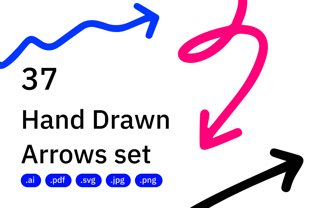 Handmade Vector Arrow Set, an Object Graphic by crafty (Photo 1 of 8)
