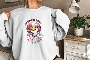 Groovy Frog Graphic, Funny Frog Png