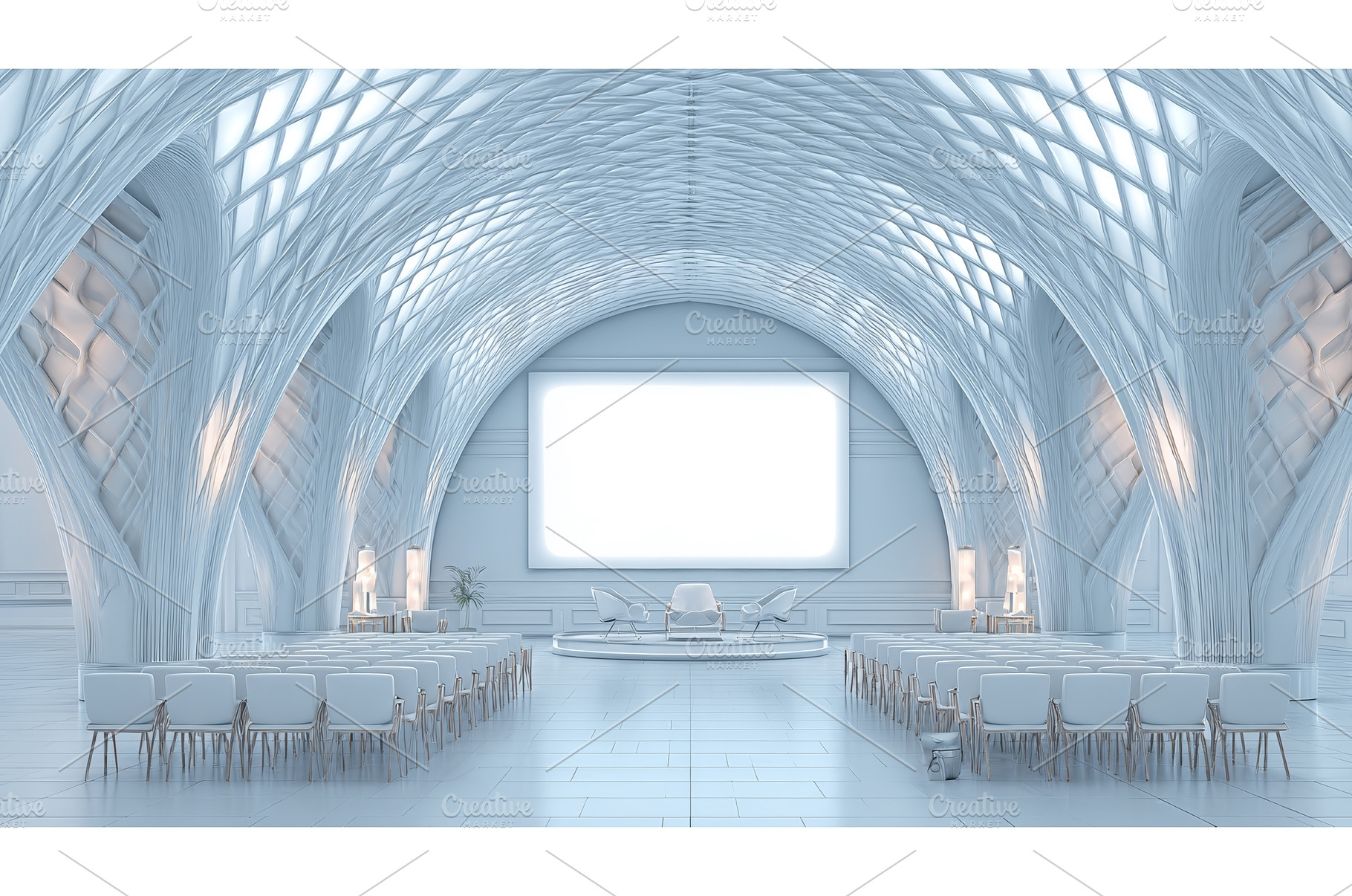 A modern conference hall with ample, a Business Photo by ZinetroN
