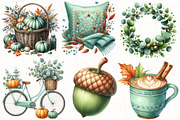 Mint Fresh Green Autumn Clipart, an Illustration by OK Design (Thumbnail 5 of 5)