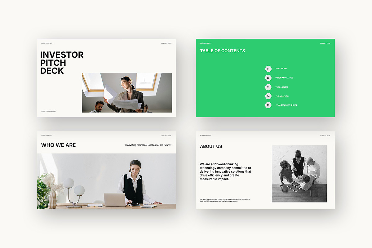 Aura : Funding Deck Powerpoint preview 2