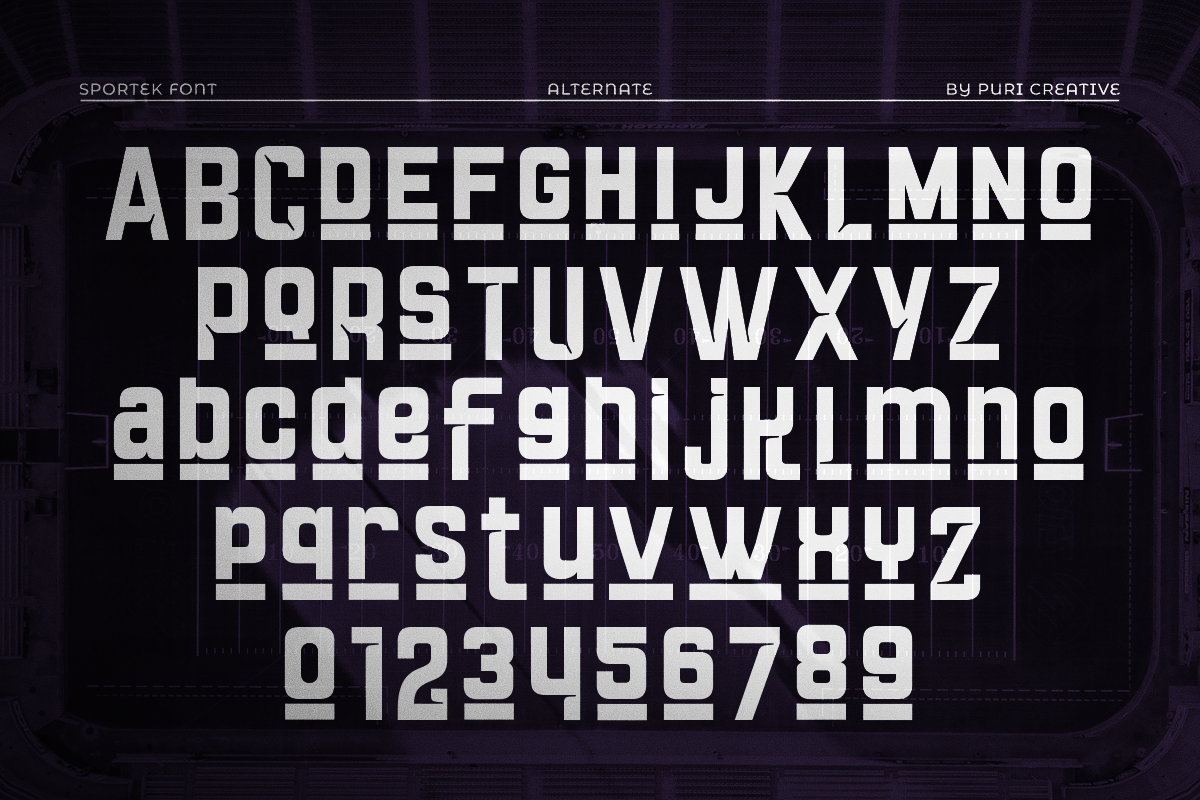 Sportek - Bold Condensed Typeface, a Sans Serif Font by PuriCreative (Photo 7 of 9)