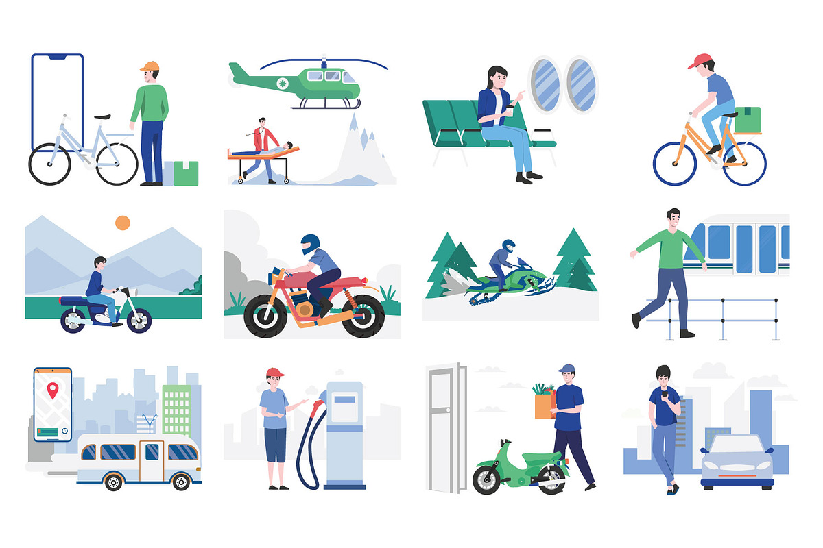 50 Transport Illustration Pack, an Illustration by Vector Portal (Photo 4 of 5)