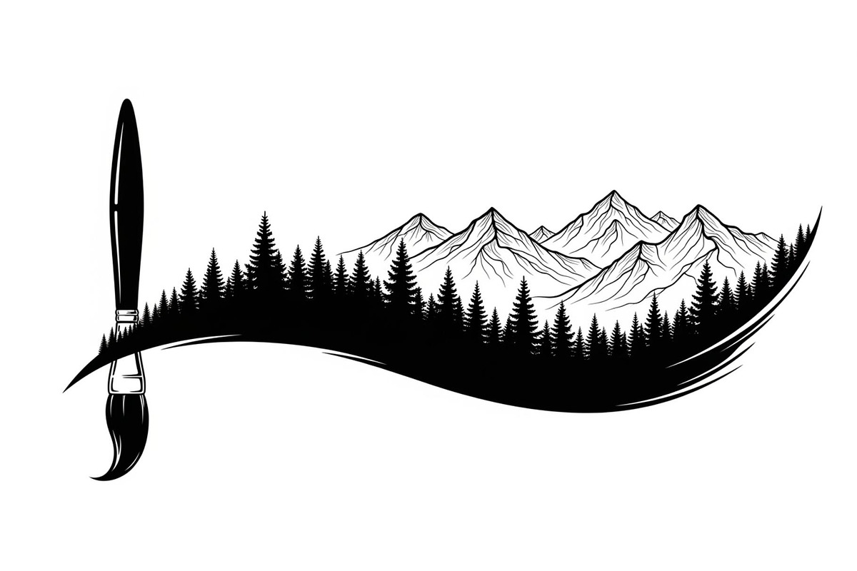 Nature Landscape Paintbrush Design B, an Illustration by Designs_River (Photo 14 of 31)