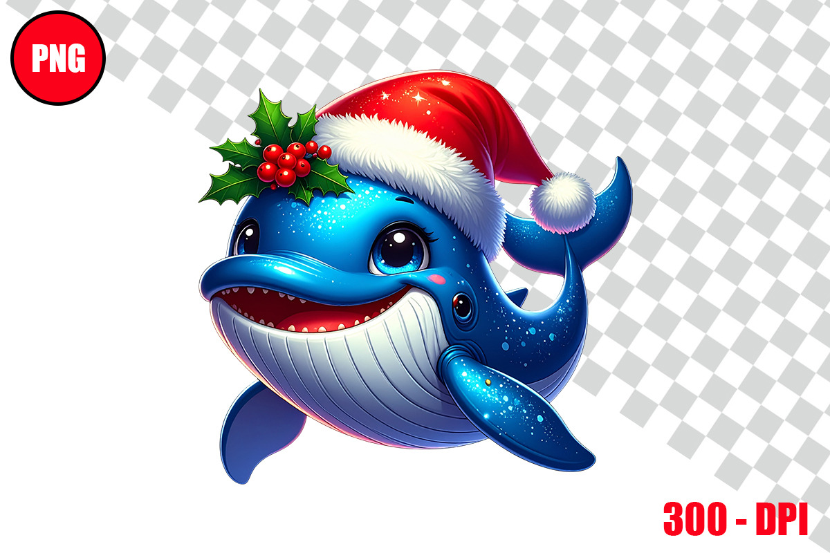 Christmas Whale Clipart Bundle Files, an Animal Illustration by taramija (Photo 7 of 26)