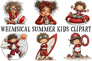 Whimsical Summer Kids Clipart, an Illustration by OK Design (Thumbnail 2 of 6)