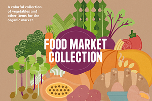 Food Market Collection, a Food Illustration by The Fooltype