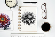 Colourful Flowers tattoo bundle, a Nature Photo by ProcreateInk (Thumbnail 4 of 8)