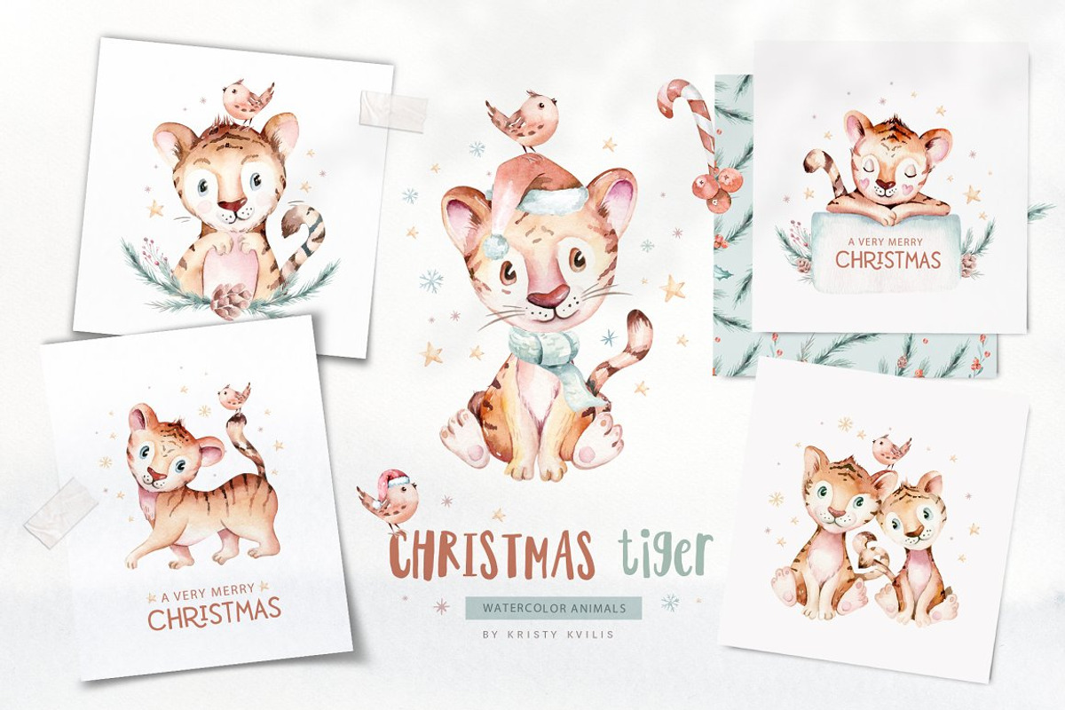 70% off Watercolor Christmas Bundle, an Animal Illustration by Peace ART (Photo 27 of 37)