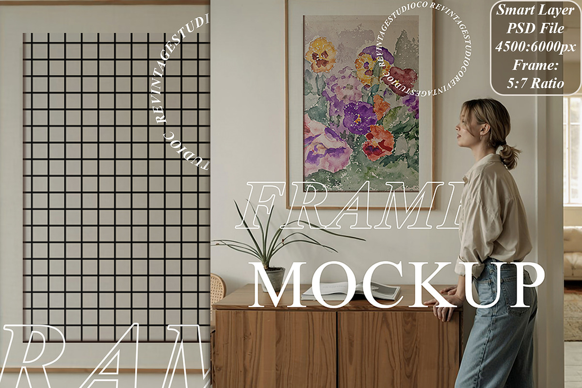 Art & Poster Frame Mockup Set, a Household Mockup by RevintageStudio (Photo 3 of 8)