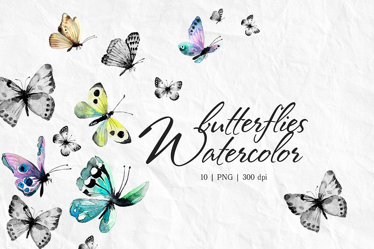 Watercolor Butterflies, an Illustration by RushkinaAntonina (Photo 3 of 4)