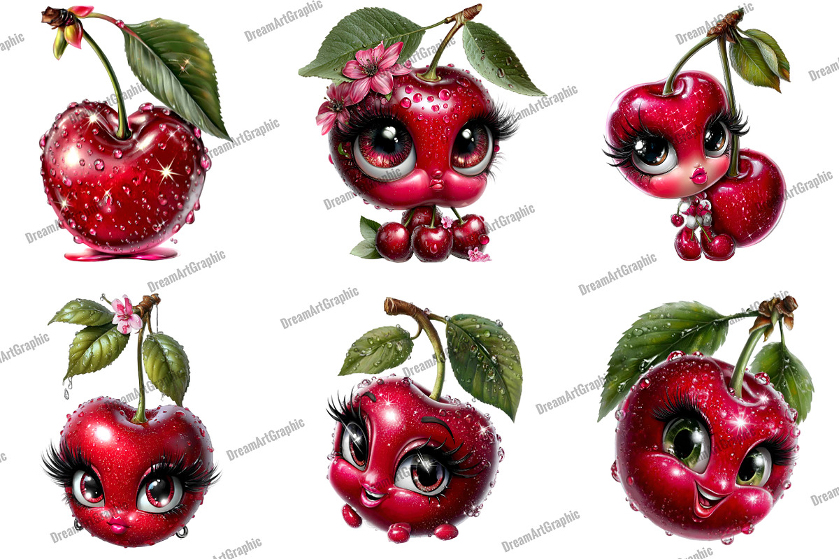 Glamorous Cherry Clipart, an Illustration by DreamArtGraphic (Photo 3 of 4)