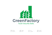 Minimal Flat Green Factory Logo, a Branding & Logo Template by Minimalist Logos (Thumbnail 1 of 5)