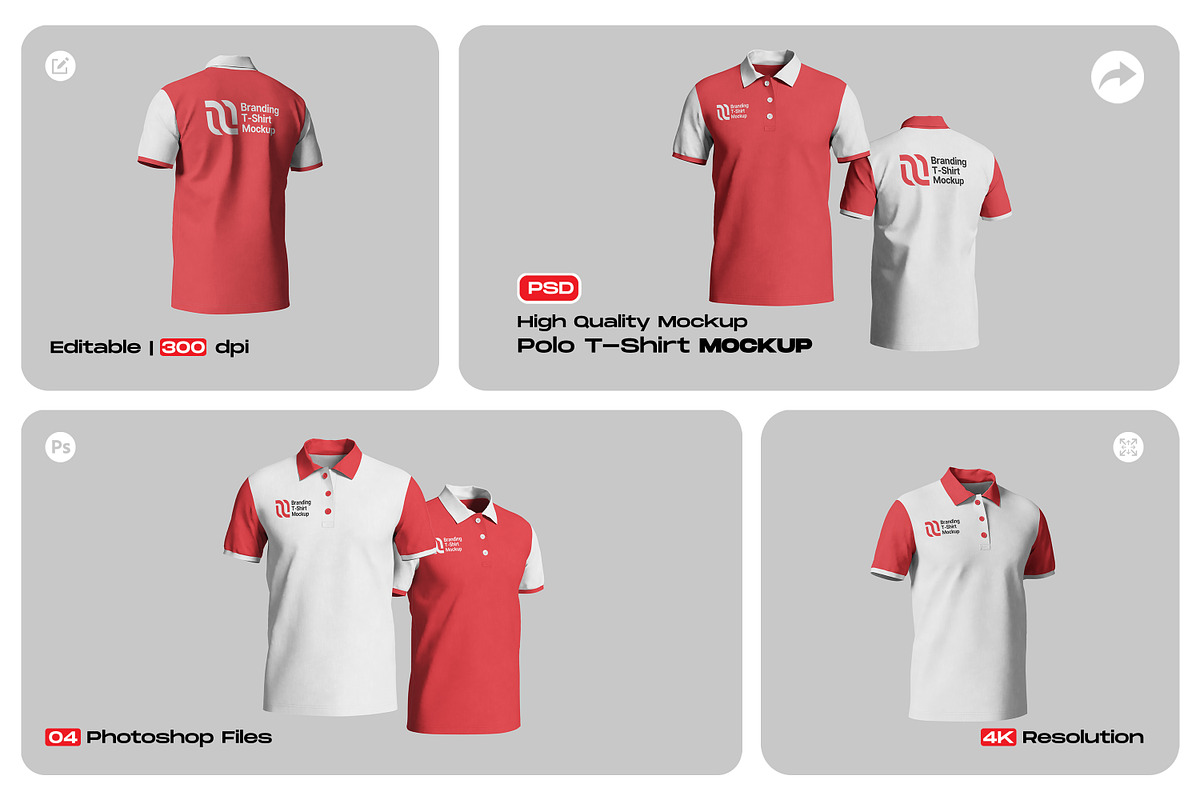 Branding Polo T-Shirt Mockup, a Merchandise Mockup by My Code Std (Photo 1 of 6)