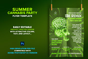 Summer Cannabis Party Flyer Template, a Flyer Template by The Design For Co. (Thumbnail 1 of 4)