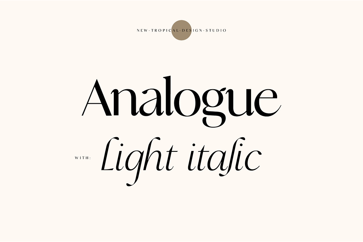 Analogue - Stylish Modern font