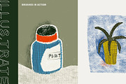 DAVID HOCKNEY PROCREATE BRUSHES, a Brush Add-On by Illus.trate (Thumbnail 4 of 6)