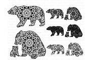 Bear Mandala SVG, Mama & Baby Bear., an Illustration by Doodle Cloud Studio (Thumbnail 2 of 6)
