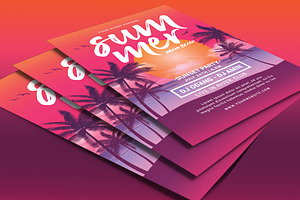 Summer Beach Sunset Flyer