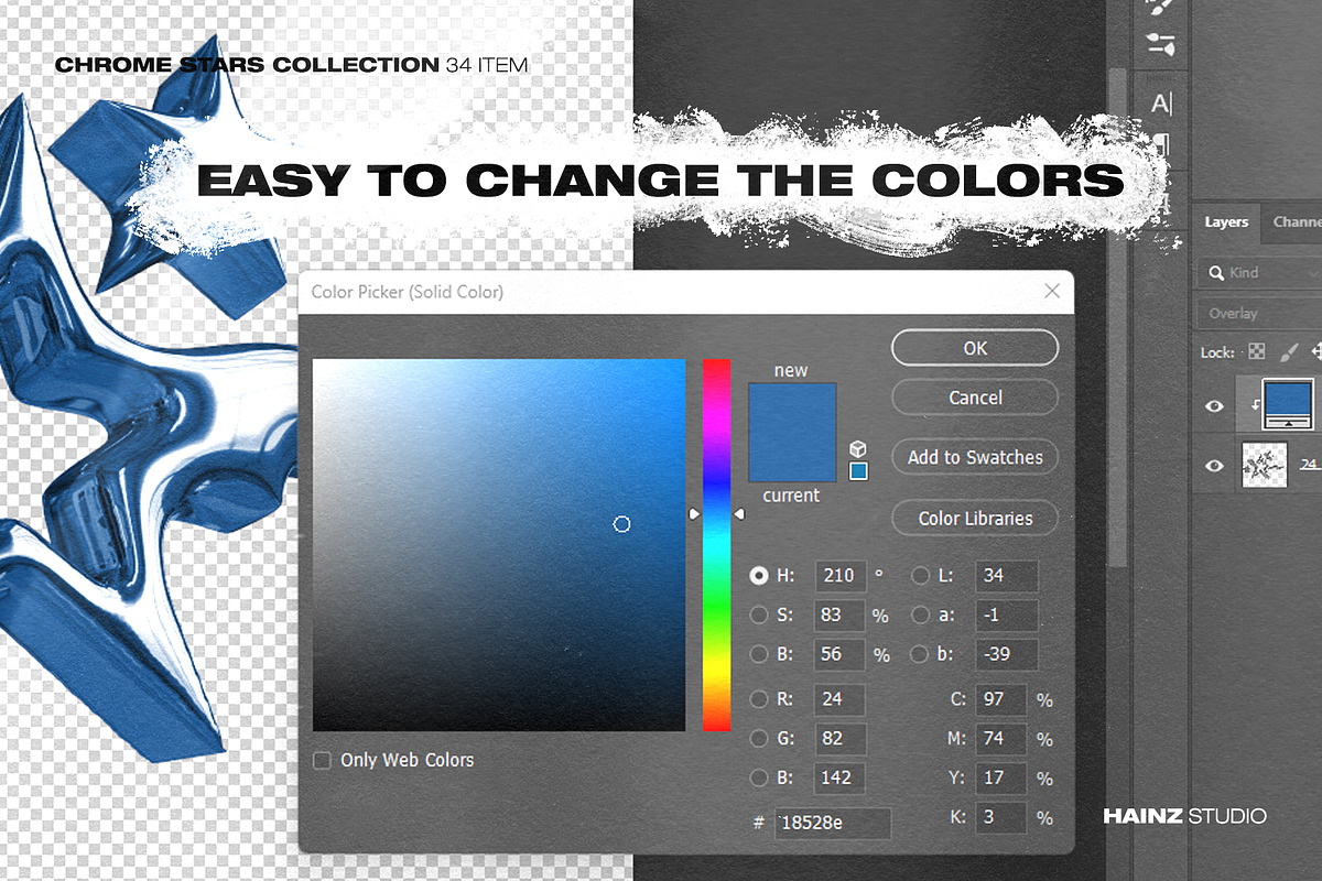 Chrome Stars Collection - 34 Png, an Object Graphic by Hainz Studio (Photo 9 of 10)
