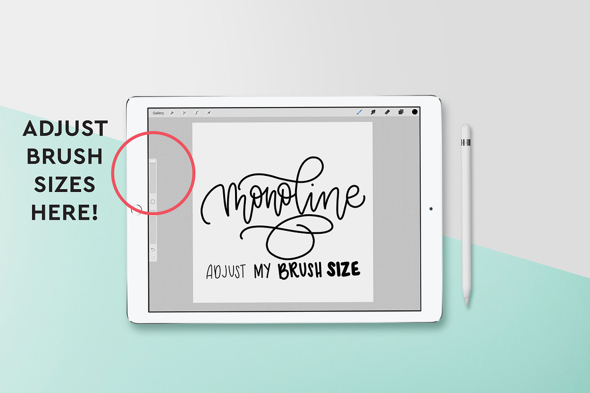 iPad Lettering Brush Monoline, a Brush Add-On by Hewitt Avenue (Photo 4 of 4)