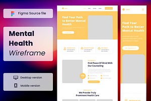 Mental Health Wireframe Website 02